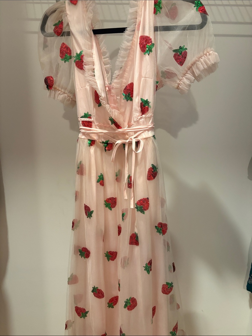 Beautiful Cottagecore Strawberry Dress